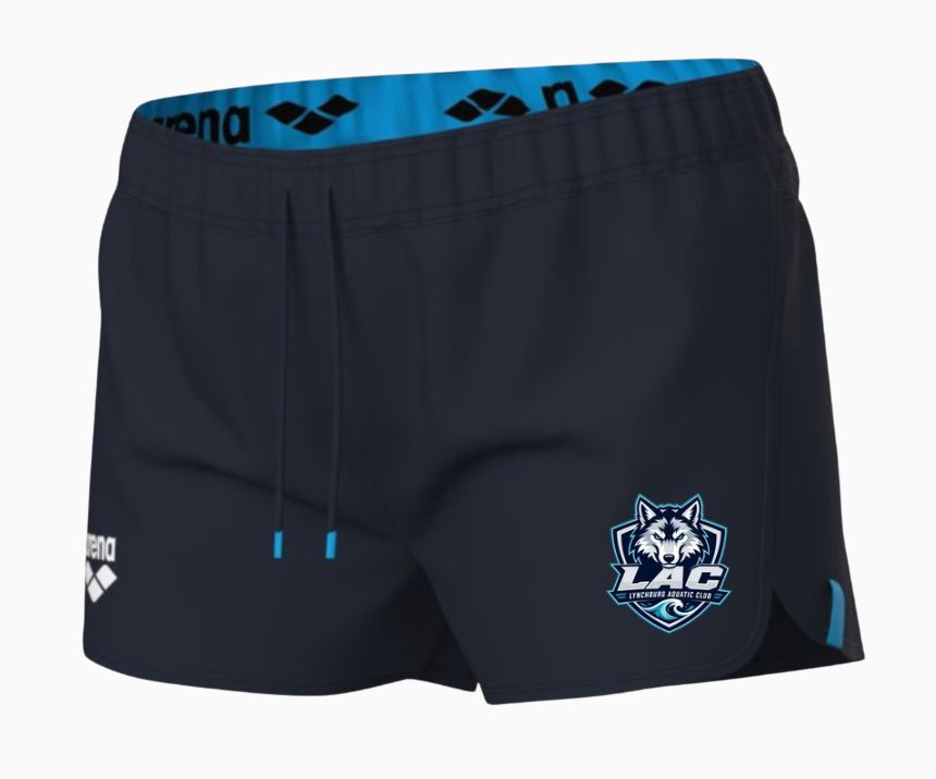 LAC Lynchburg Aquatic Club Arena Ladies Team Shorts with Embroidered Logo - Navy LAC Lynchburg Aquatic Club Arena Ladies Team Shorts with Embroidered Logo - Navy