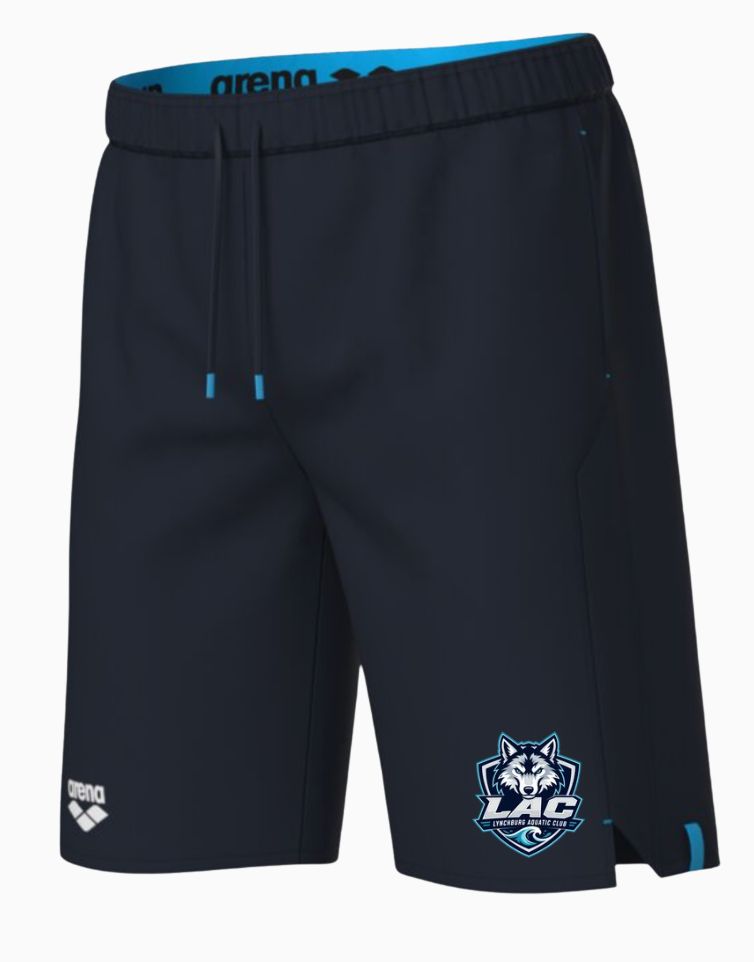 LAC Lynchburg Aquatic Club Mens Arena Team Bermuda Short with Embroidered Logo - Navy LAC Lynchburg Aquatic Club Mens Arena Team Bermuda Short with Embroidered Logo - Navy