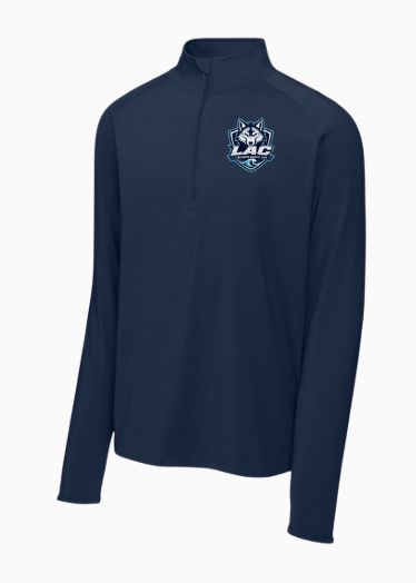 LAC Lynchburg Aquatic Club Team Embroidered Mens 1/4 Zip Pull Over - Navy LAC Lynchburg Aquatic Club Team Embroidered Mens 1/4 Zip Pull Over - Navy