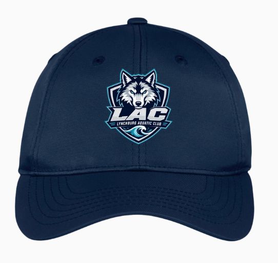 LAC Lynchburg Aquatic Club Embroidered DryZone Nylon Cap Hat LAC Lynchburg Aquatic Club Embroidered DryZone Nylon Cap Hat