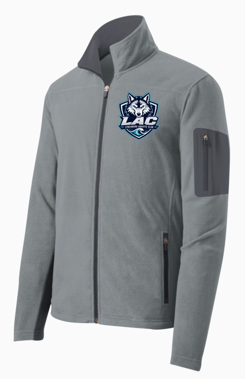 LAC Lynchburg Aquatic Club Embroidered Mens Fleece Full Zip Jacket LAC Lynchburg Aquatic Club Embroidered Mens Fleece Full Zip Jacket