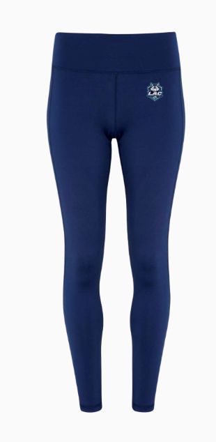 LAC Lynchburg Aquatic Club Team Girls & Ladies Performance Leggings - Navy LAC Lynchburg Aquatic Club Team Girls & Ladies Performance Leggings - Navy