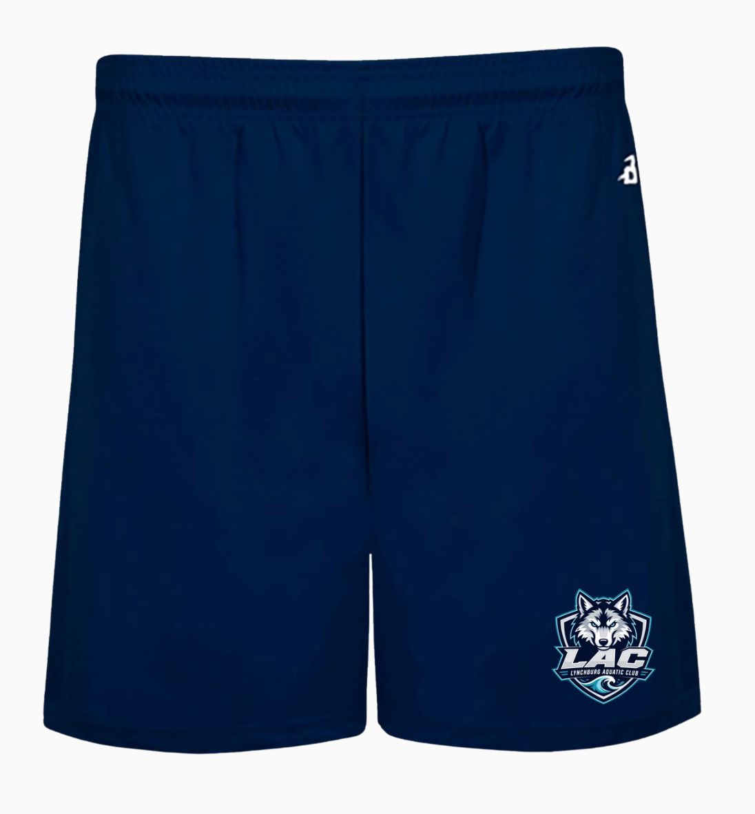 LAC Lynchburg Aquatic Club Team Embroidered Mens Badger Shorts - Navy LAC Lynchburg Aquatic Club Team Embroidered Mens Badger Shorts - Navy