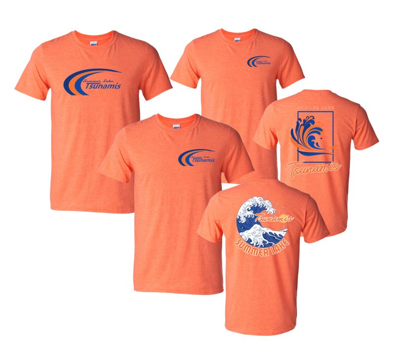 ​Summer Lake Tsunamis T-Shirt - Heather Orange - 3 Design Options