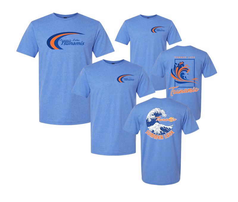 ​Summer Lake Tsunamis T-Shirt - Heather Royal - 3 Design Options