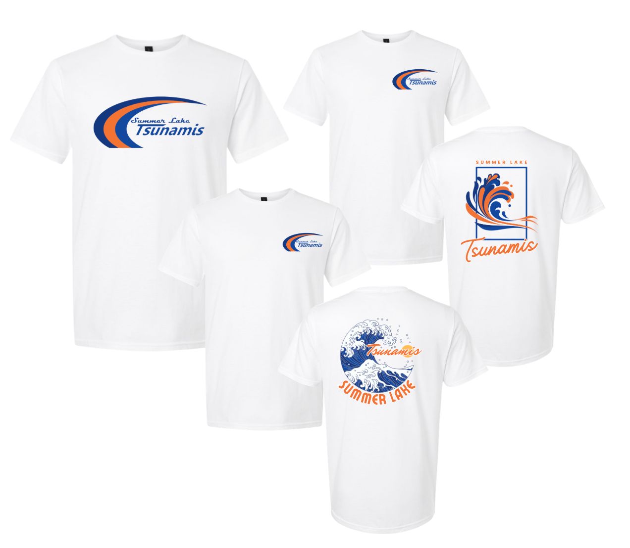Summer Lake Tsunamis T-Shirt - White - 3 Design Options Summer Lake Tsunamis T-Shirt - White - 3 Design Options