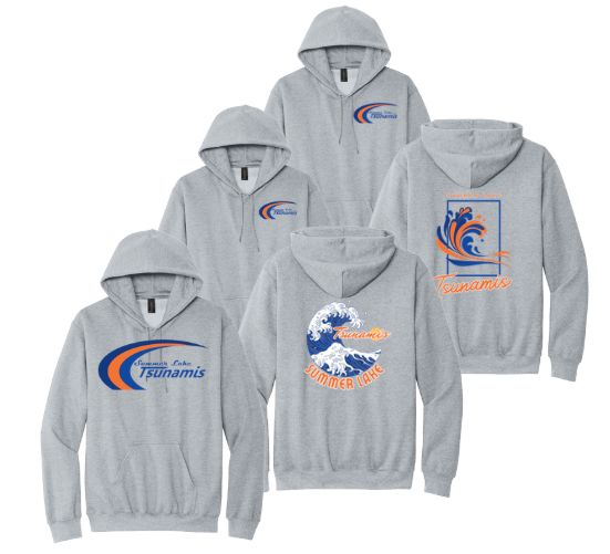 ​Summer Lake Tsunamis Hoodie Sweatshirt - Sport Grey - 3 Design Options