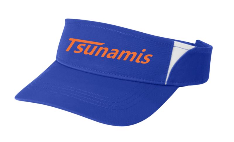 Summer Lake Tsunamis Embroidered Visor - Royal/White