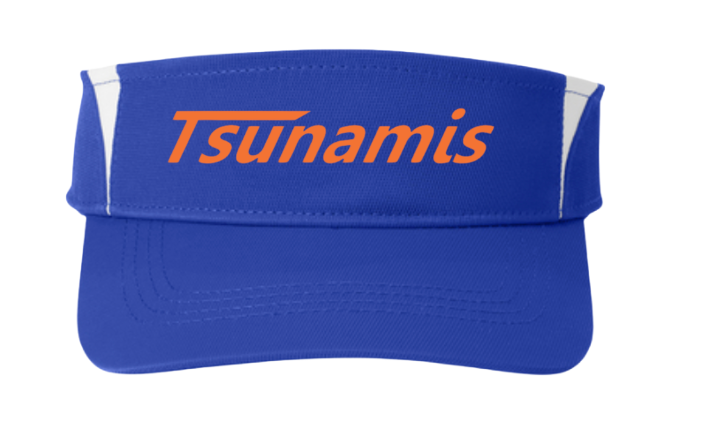 Summer Lake Tsunamis Embroidered Visor - Royal/White
