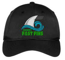 Foxcroft FAST Fins Embroidered DryZone Nylon Baseball Cap Hat - Black