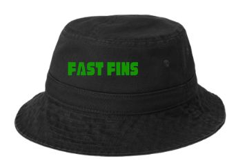 Foxcroft FAST Fins Embroidered Bucket Hat - Black