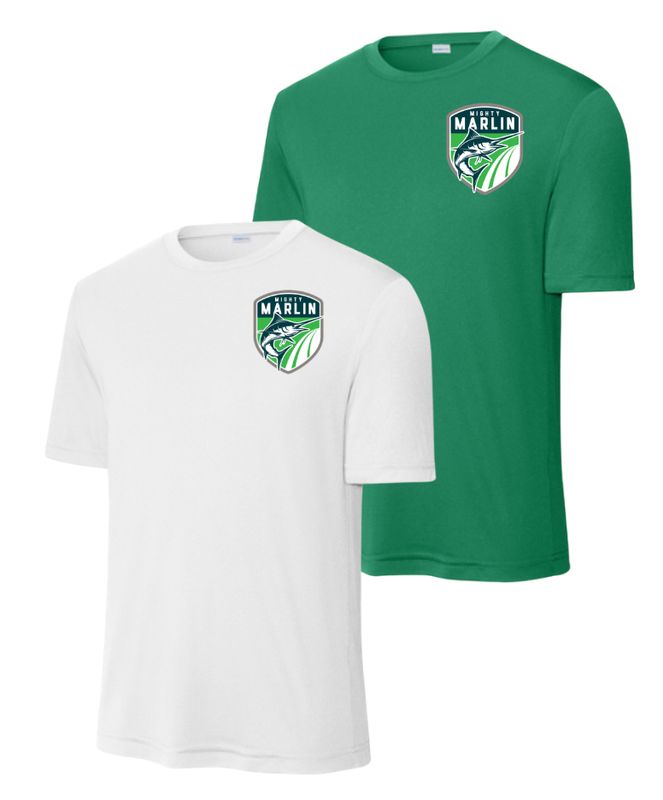 Smoketree Mighty Marlin Team Moisture Wick Tee - Kelly Green or White  - YOUTH