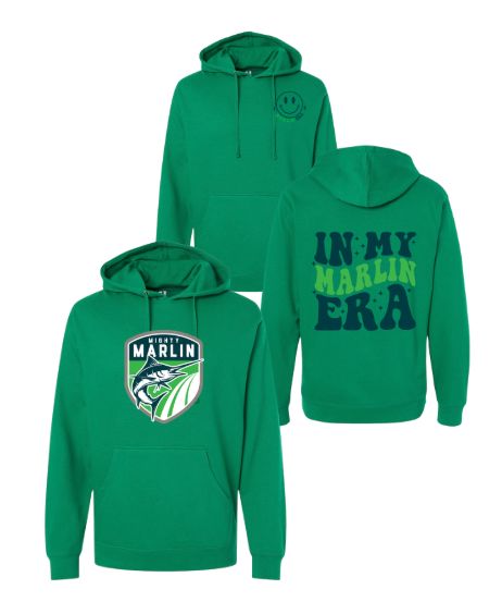 Smoketree Mighty Marlin Team Hoodie Sweatshirt - Kelly Green - 2 Design Options Smoketree Mighty Marlin Team Hoodie Sweatshirt - Kelly Green - 2 Design Options