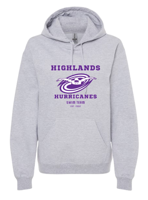 The Highlands Hurricanes Hoodie Sweatshirt - White or Sport Grey