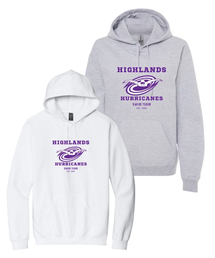 The Highlands Hurricanes Hoodie Sweatshirt - White or Sport Grey The Highlands Hurricanes Hoodie Sweatshirt - White or Sport Grey