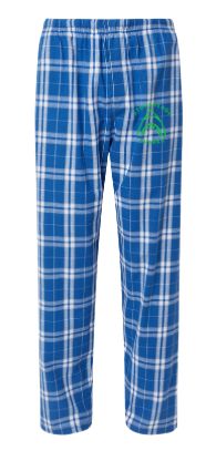 Stonehenge Sharks Flannel Pajama Pants - Royal/Silver Plaid - Youth and Adult