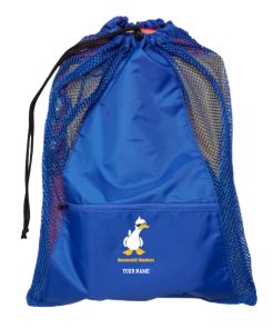 Queensmill Quackers Embroidered Mesh Backpack- Royal