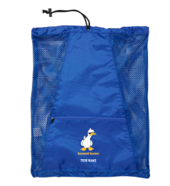 Queensmill Quackers Embroidered Mesh Backpack- Royal