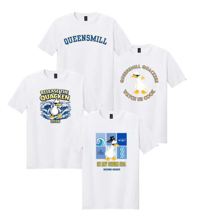 Queensmill Quackers Custom T-Shirt - White - 4 Designs