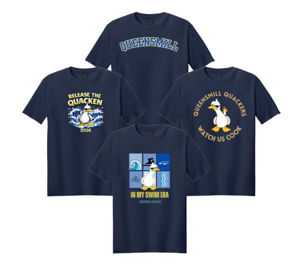 Queensmill Quackers Team T-Shirt - Navy - 4 Designs