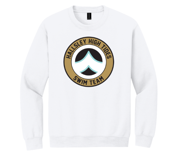 Hallsley High Tides Crew Sweatshirt -  White - 5 Design Options - Youth & Adult Sizes