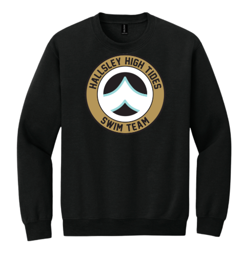 Hallsley High Tides Crew Sweatshirt -  Black - 5 Design Options - Youth & Adult Sizes