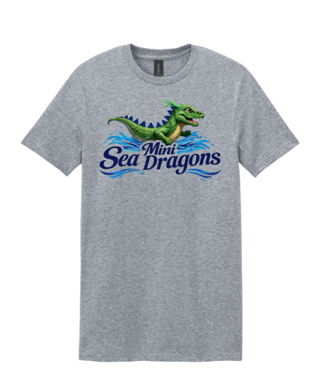 Magnolia Green MINI Sea Dragons T-Shirt - Sport Grey, Heather Irish Green or White - Youth & Adult Sizes
