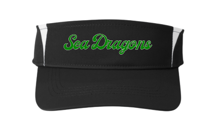 Magnolia Green Sea Dragons Embroidered Visor - White or Black