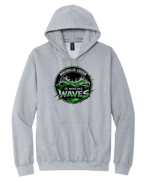 Magnolia Green Sea Dragons Hoodie Sweatshirt - Sport Grey - 4 Design Options - Youth & Adult Sizes
