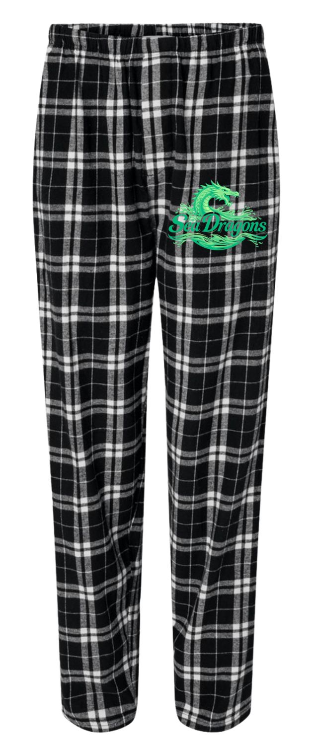 Magnolia Green Sea Dragons Flannel Pajama Pants - Youth & Adult Sizes