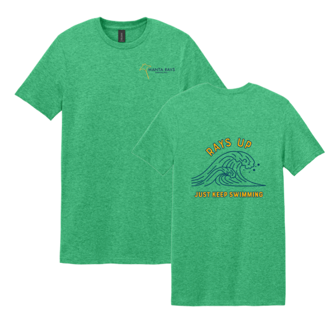 Harpers Mill Manta Rays RAYS UP T-Shirt - White, Heather Irish Green or Sport Grey - Youth & Adult Sizes - with Optional Personalization