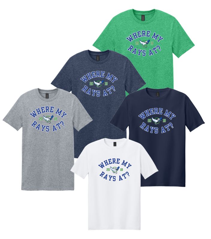 Harpers Mill Manta Rays WHERE MY RAYS AT T-Shirt - White, Navy, Heather Navy, Heather Irish Green or Sport Grey - Youth & Adult Sizes - with Optional Personalization Harpers Mill Manta Rays WHERE MY RAYS AT T-Shirt - White, Navy, Heather Navy, Heather Irish Green or Sport Grey - Youth & Adult Sizes - with Optional Personalization