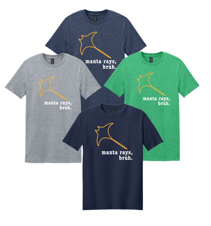 Harpers Mill Manta Rays MANTA RAYS, BRUH T-Shirt -Navy, Heather Navy, Heather Irish Green or Sport Grey - Youth & Adult Sizes - with Optional Personalization Harpers Mill Manta Rays MANTA RAYS, BRUH T-Shirt -Navy, Heather Navy, Heather Irish Green or Sport Grey - Youth & Adult Sizes - with Optional Personalization