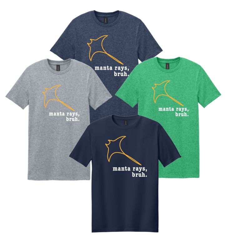 Harpers Mill Manta Rays MANTA RAYS, BRUH T-Shirt -Navy, Heather Navy, Heather Irish Green or Sport Grey - Youth & Adult Sizes - with Optional Personalization Harpers Mill Manta Rays MANTA RAYS, BRUH T-Shirt -Navy, Heather Navy, Heather Irish Green or Sport Grey - Youth & Adult Sizes - with Optional Personalization