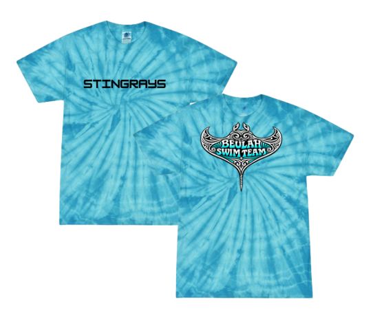 Beulah Stingrays Team Tie Dyed T-Shirt - Spider Turquoise