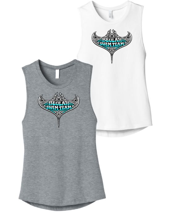Beulah Stingrays Ladies Muscle Tank Top - White or Athletic Heather- Adult