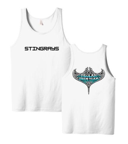 Beulah Stingrays Unisex Jersey Tank Top - White - Adult & Youth