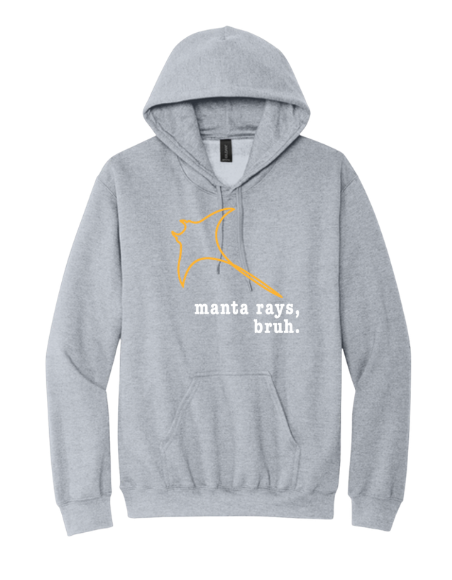 Harpers Mill Manta Rays Team Hoodie Sweatshirt - Sport Grey - 6 Design Options -  With Optional Personalization - Youth & Adult Sizes