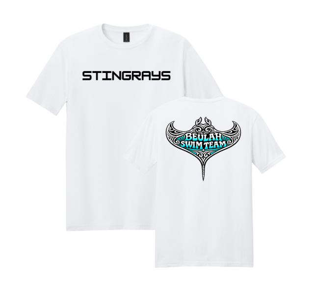 Beulah Stingrays TEAM T-Shirt - White, Sport Grey, Carolina Blue or Teal - Youth & Adult Sizes