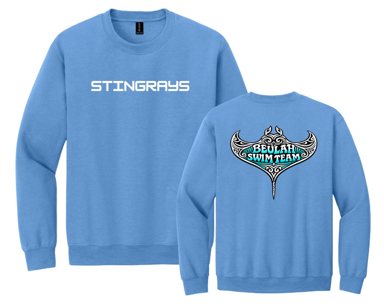 Beulah Stingrays Crew Sweatshirt - Carolina Blue - Adult Sizes Beulah Stingrays Crew Sweatshirt - Carolina Blue - Adult Sizes