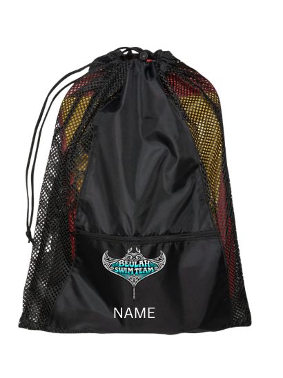 Beulah Stingrays Embroidered Mesh Backpack- Black