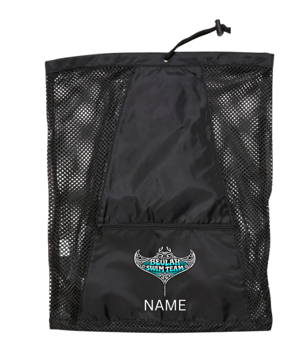 Beulah Stingrays Embroidered Mesh Backpack- Black