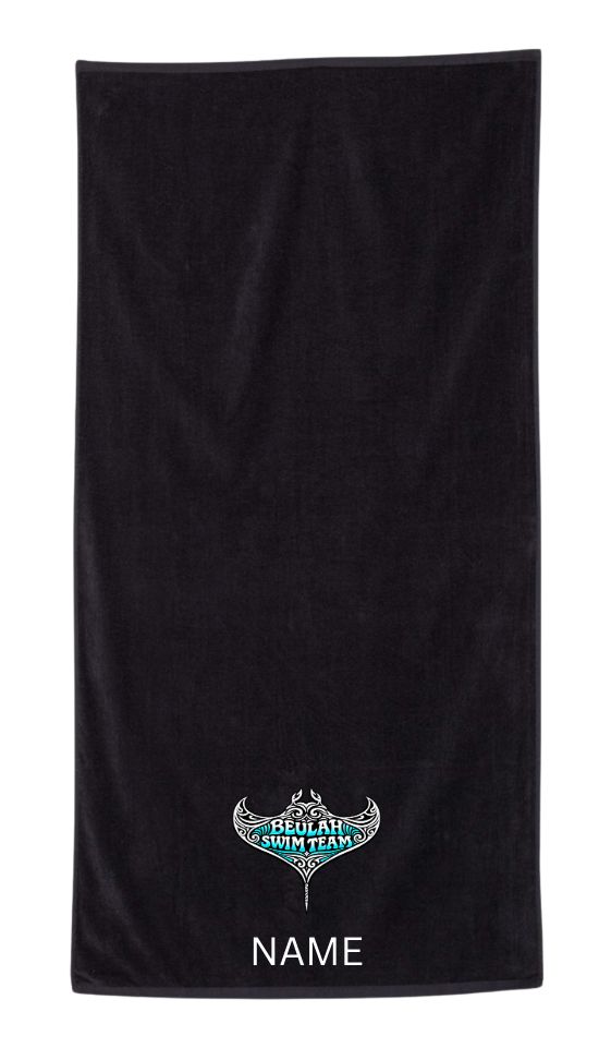 Beulah Stingrays Emboidered Team Towel - Black