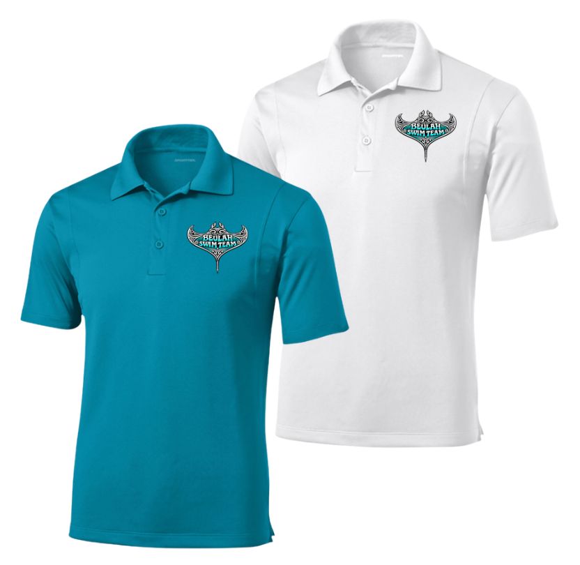 Beulah Stingrays Embroidered Mens Moisture Wick Polo