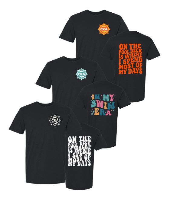 CRA Dolphins TEAM GRAPHICS  T-Shirt -  Black - Youth & Adult Sizes