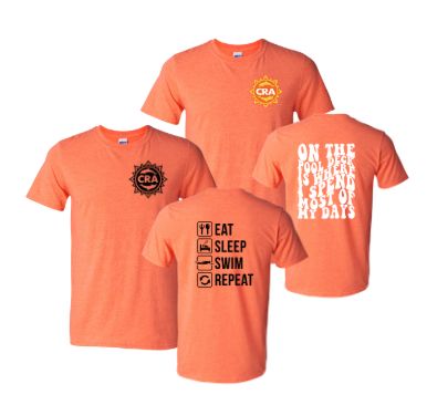 CRA Dolphins TEAM GRAPHICS  T-Shirt - Heather Orange - Youth & Adult Sizes