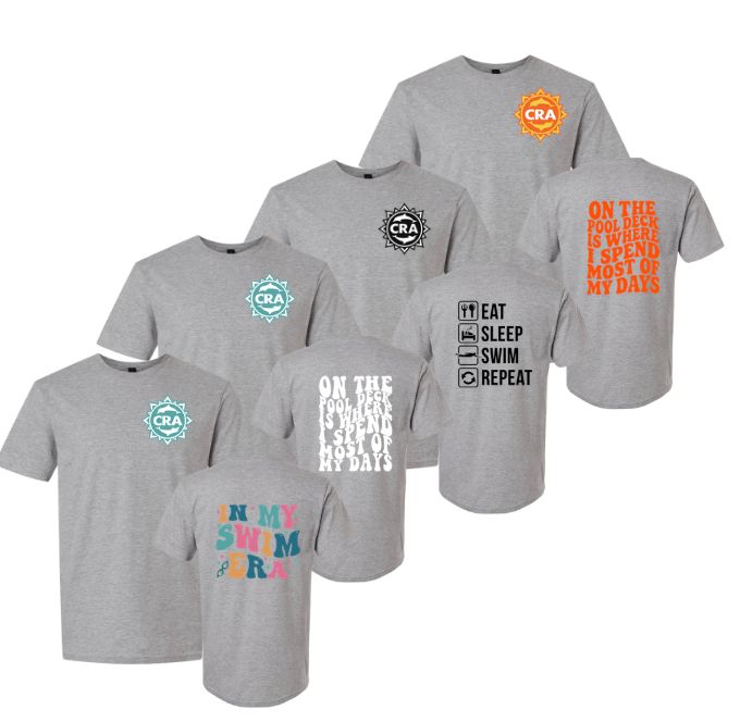 CRA Dolphins TEAM GRAPHICS  T-Shirt - Sport Grey - Youth & Adult Sizes