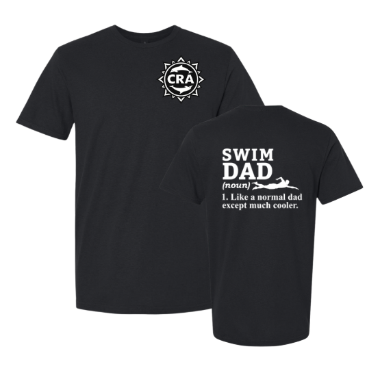 CRA Dolphins TEAM SWIM DAD T-Shirt - Sport Grey - Youth & Adult Sizes