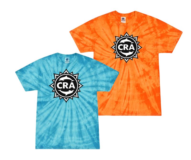CRA Dolphins Team Tie Dyed T-Shirt - Spider Turquoise or Spider Orange