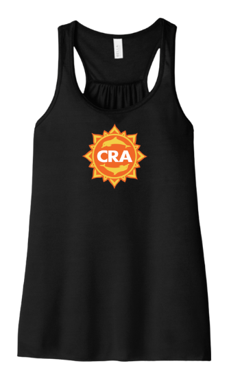 CRA Dolphins Team LADIES Flowy Racerback Tank - White, Athletic Heather or Teal - ADULT Sizes